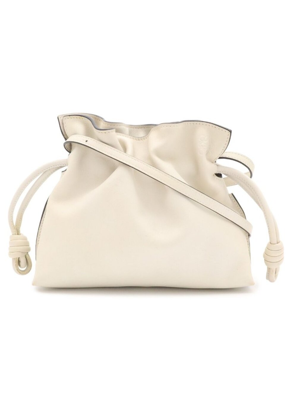 Loewe Anagram Flamenco Clutch Mini Shoulder Bag Pochette 2-Way Drawstring